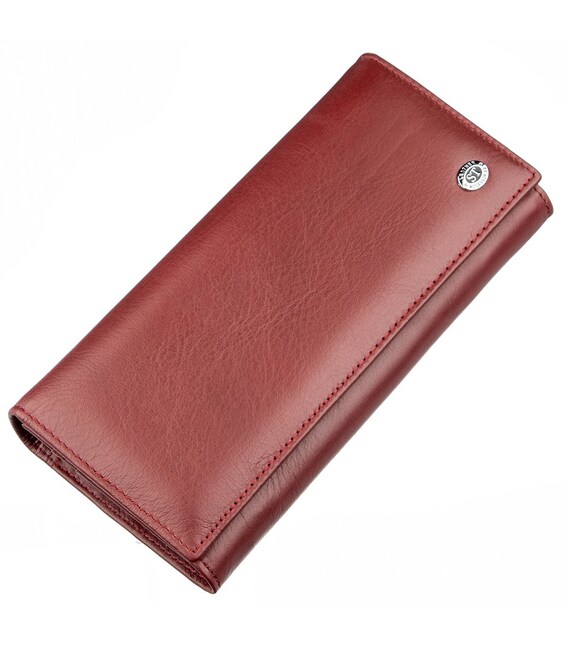 Вместительный женский кошелек ST Leather 18877 Темно-красный фото, картинка, изображение
