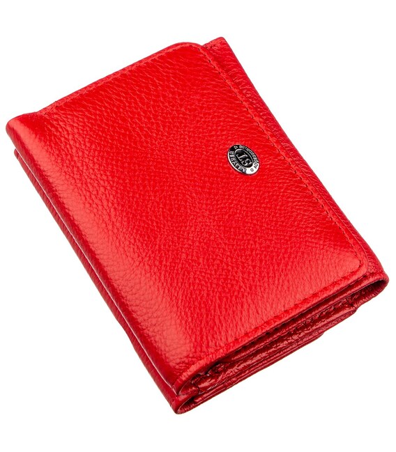Яркий компактный женский бумажник ST Leather 18892 Красный фото, картинка, изображение