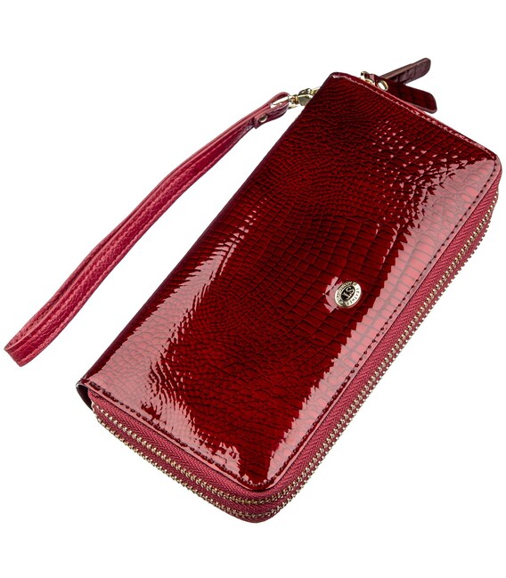 Женский клатч с двумя отделениями ST Leather 18907 Бордовый фото, картинка, изображение