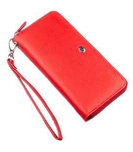Жіночий шкіряний клатч для карток купюр та документів ST Leather 18931 Червоний картинка, зображення, фото