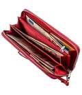 Жіночий шкіряний клатч для карток купюр та документів ST Leather 18931 Червоний картинка, зображення, фото
