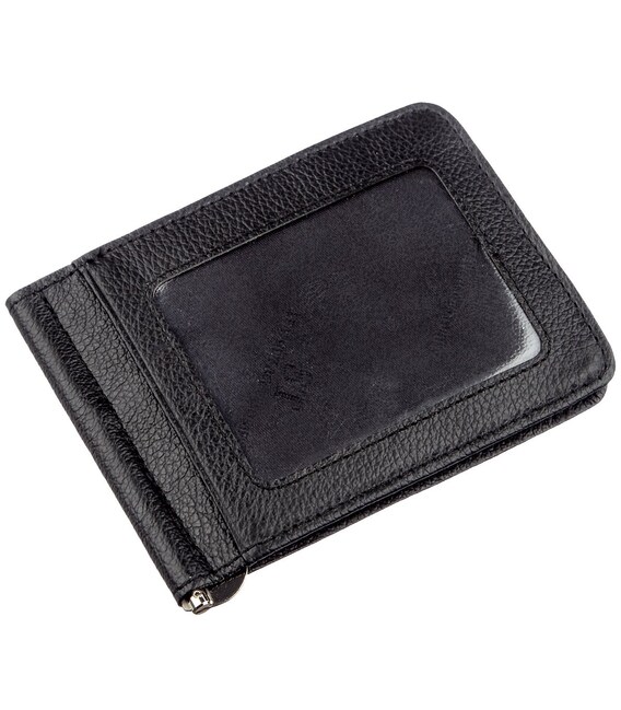 Шкіряний чоловічий Затискач на магніті ST Leather 18937 Чорний картинка, зображення, фото
