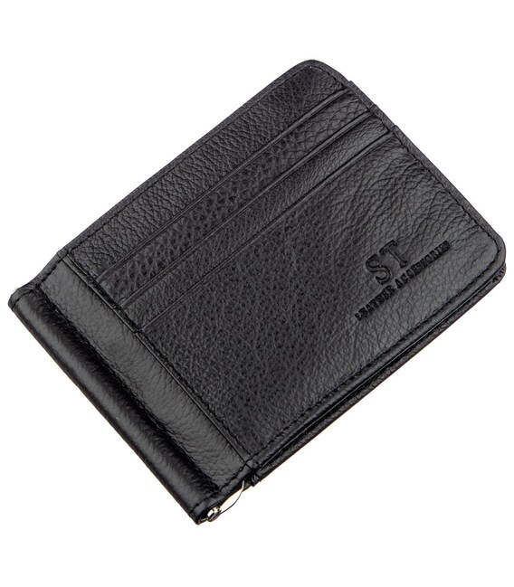 Чоловічий зажим з кишенями для карток ST Leather 18940 Чорний картинка, зображення, фото