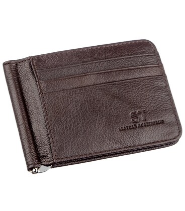 Стильный мужской зажим ST Leather 18941 Коричневый картинка, изображение, фото