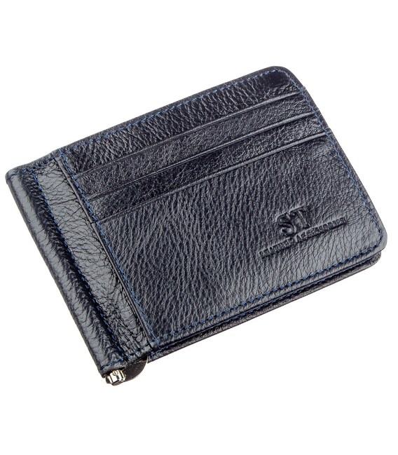 Кожаный зажим для мужчин ST Leather 18942 Синий фото, картинка, изображение