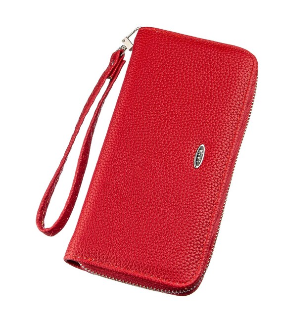 Кошелек женский на одну молнию из экокожи флотар KIVI 19015 Красный фото, картинка, изображение