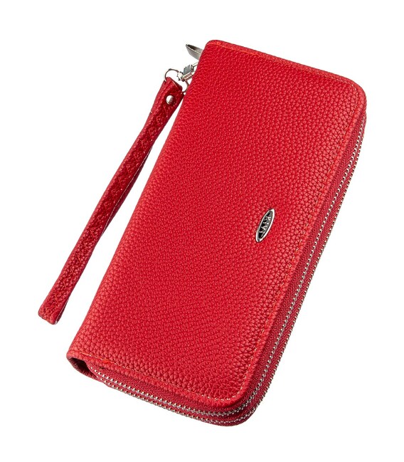 Кошелек женский из зернистой экокожи KIVI 19042 Красный фото, картинка, изображение