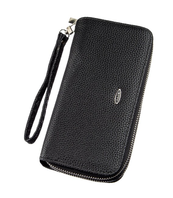 Кошелек женский из зернистой экокожи KIVI 19045 Черный фото, картинка, изображение