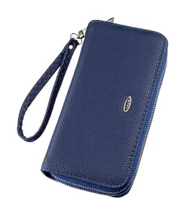 Кошелек женский из зернистой экокожи KIVI 19046 Синий фото, картинка, изображение