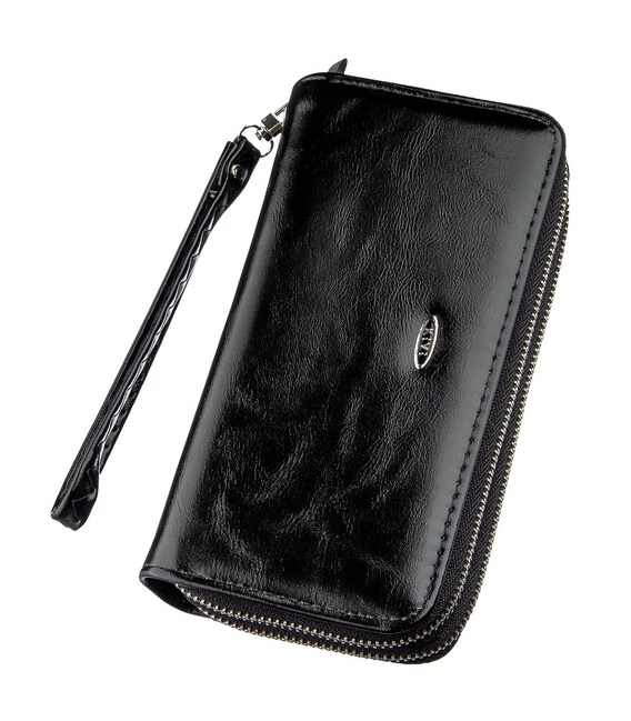 Кошелек женский из экокожи KIVI 19052 Черный фото, картинка, изображение