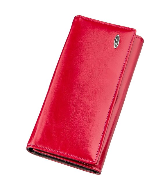 Кошелек женский из гладкой экокожи KIVI 19059 Розовый фото, картинка, изображение