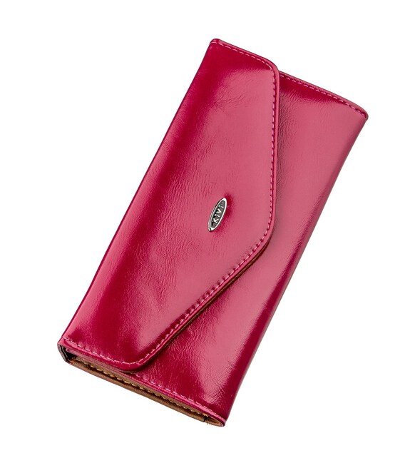 Кошелек женский из гладкой экокожи KIVI 19074 Розовый фото, картинка, изображение