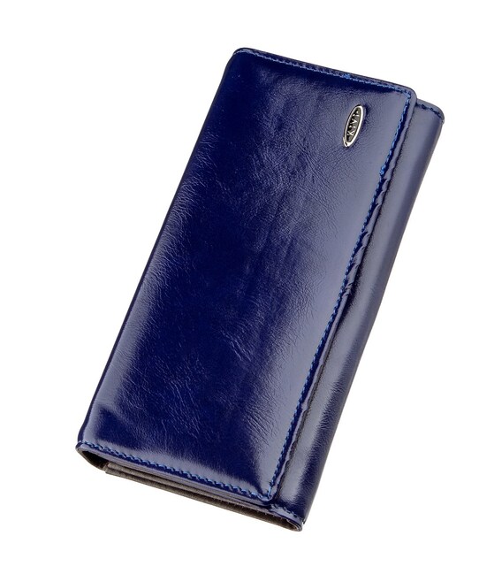 Гаманець жіночий з гладкою екокожі KIVI 19076 Синій картинка, зображення, фото