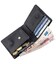 Функциональное портмоне унисекс на магните GRANDE PELLE 11206 Черное фото, картинка, изображение