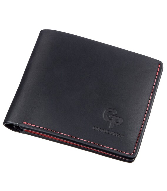 Оригінальна портмоне комбі унісекс на магніті GRANDE PELLE 11207 Чорне картинка, зображення, фото