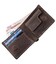 Классическое портмоне унисекс на магните GRANDE PELLE 11208 Коричневое фото, картинка, изображение