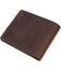 Классическое портмоне унисекс на магните GRANDE PELLE 11208 Коричневое фото, картинка, изображение