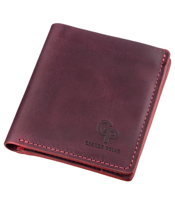 Оригинальное портмоне женское с накладной монетницей GRANDE PELLE 11225 Бордовое фото, картинка, изображение