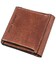 Компактное портмоне унисекс с накладной монетницей GRANDE PELLE 11238 Коричневое фото, картинка, изображение