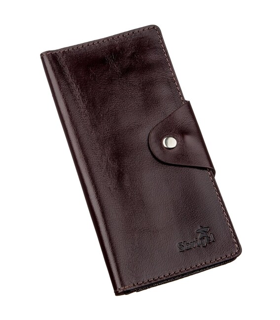 Гаманець чоловічий вертикальний на кнопках SHVIGEL 16175 Коричневий картинка, зображення, фото