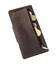 Бумажник вертикальный из винтажной кожи на кнопках SHVIGEL 16180 Коричневый фото, картинка, изображение