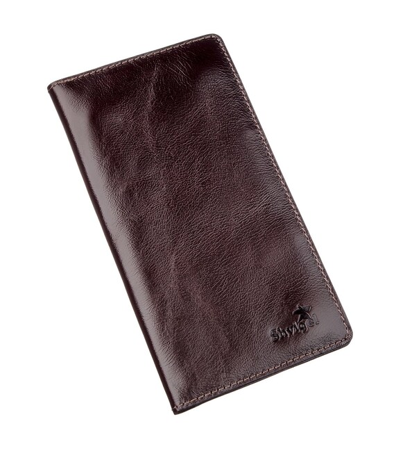 Гаманець чоловічий вертикальний на двох кнопках SHVIGEL 16193 Коричневий картинка, зображення, фото