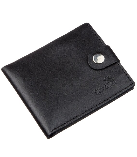 Портмоне горизонтальное мужское SHVIGEL 16217 Черное фото, картинка, изображение