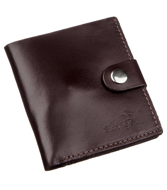 Портмоне вертикальное мужское кожаное с монетницей SHVIGEL 16218 Коричневое фото, картинка, изображение