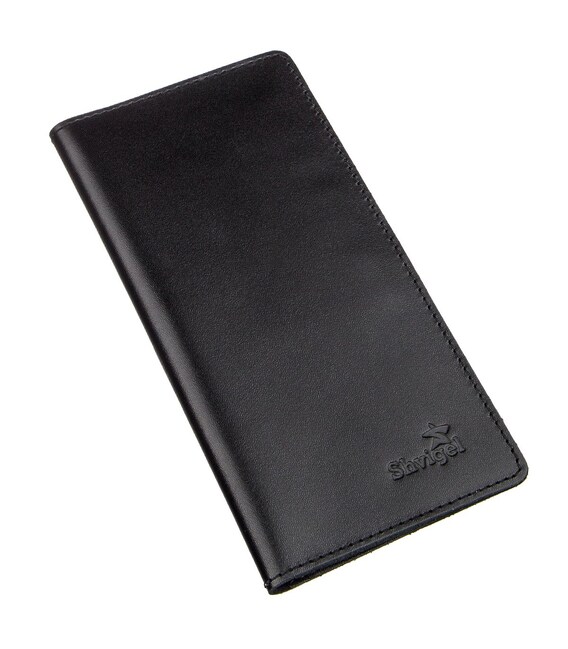 Вертикальное портмоне SHVIGEL 13991 Черное фото, картинка, изображение