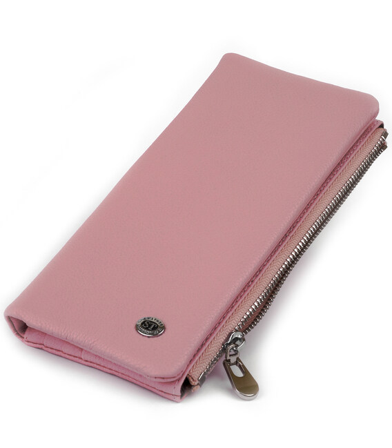 Вертикальный кошелек на кнопке женский ST Leather 19201 Розовый фото, картинка, изображение