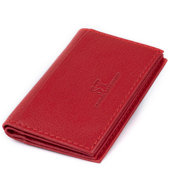 Визитница-книжка ST Leather 19214 Красная фото, картинка, изображение