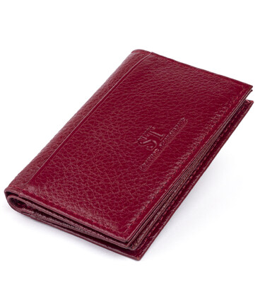 Візитниця-книжка ST Leather 19218 Бордова картинка, зображення, фото