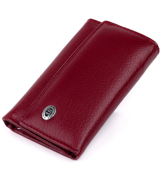 Ключница-кошелек женская ST Leather 19226 Бордовая фото, картинка, изображение