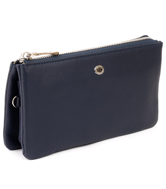 Вместительный клатч на два отделения женский ST Leather 19248 Синий фото, картинка, изображение