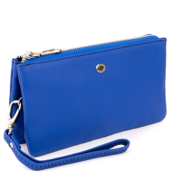 Вместительный клатч из двух частей женский ST Leather 19252 Синий фото, картинка, изображение