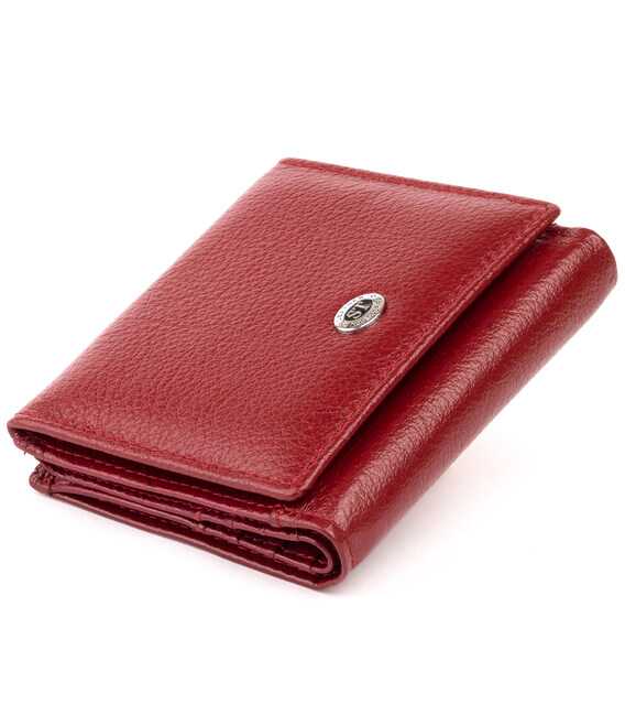 Компактный кошелек женский ST Leather 19257 Бордовый фото, картинка, изображение