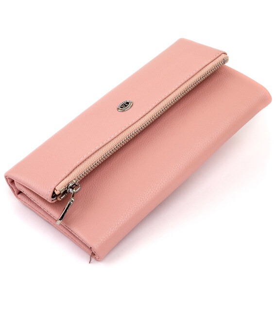 Клатч конверт з кишенею для мобільного шкіряний жіночий ST Leather 19271 Рожевий картинка, зображення, фото