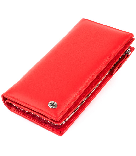 Вертикальний гаманець шкіряний жіночий ST Leather 19275 Червоний картинка, зображення, фото