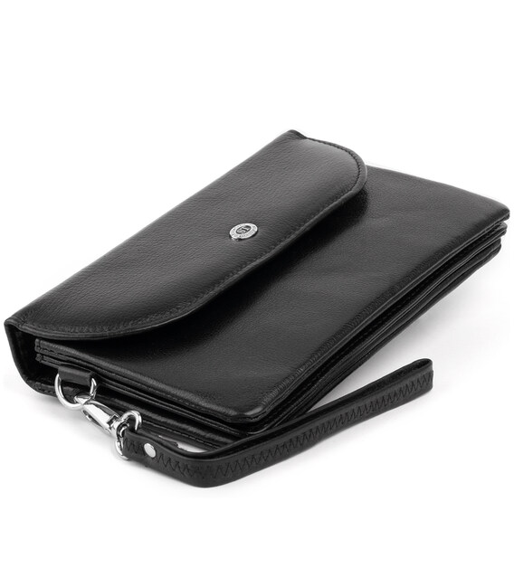 Клатч из кожи женский ST Leather 19316 Черный фото, картинка, изображение