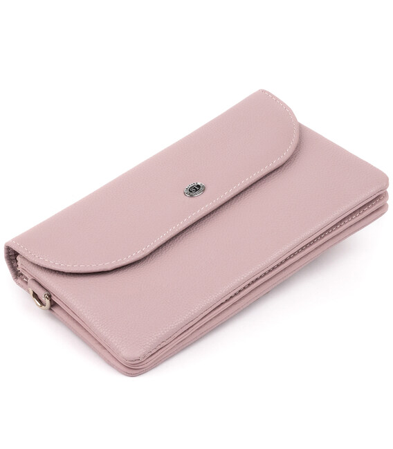 Клатч зі шкіри жіночий ST Leather 19322 Ліловий картинка, зображення, фото