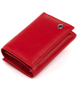 Женское кожаное портмоне для карт купюр и монет ST Leather 19335 Красное