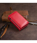 Жіноче шкіряне портмоне для карток купюр та монет ST Leather 19335 Червоне картинка, зображення, фото