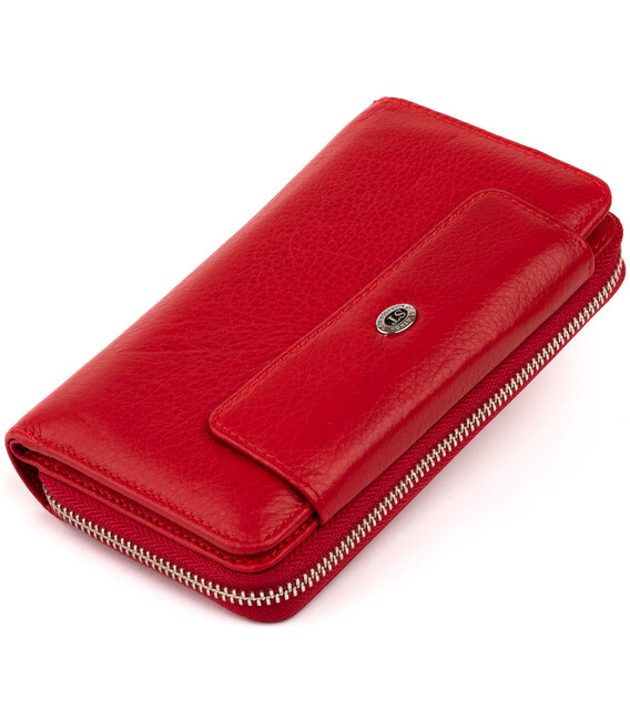 Кошелек из кожи на защелке ST Leather 19343 Красный фото, картинка, изображение