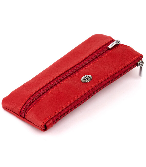 Ключница-кошелек с кармашком женская ST Leather 19347 Красная фото, картинка, изображение