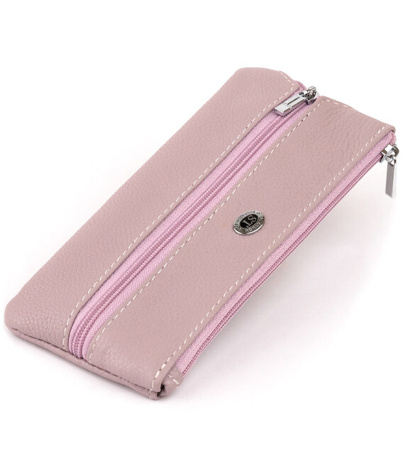 Ключница-кошелек с кармашком унисекс ST Leather 19350 Лиловая фото, картинка, изображение