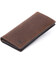 Вертикальный бумажник матовый на магнитной кнопке GRANDE PELLE 11314 Шоколадный фото, картинка, изображение