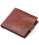 Портмоне горизонтальное Amico на магните на два отделения GRANDE PELLE 11322 Коньячное фото, картинка, изображение
