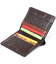 Вертикальное портмоне-кредитница комби в гладкой коже GRANDE PELLE 11328 Коричневое фото, картинка, изображение