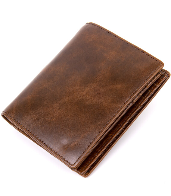 Портмоне унисекс Vintage 20432 Коричневое фото, картинка, изображение