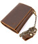 Портмоне унисекс с цепочкой матовое Vintage 20439 Коричневое фото, картинка, изображение